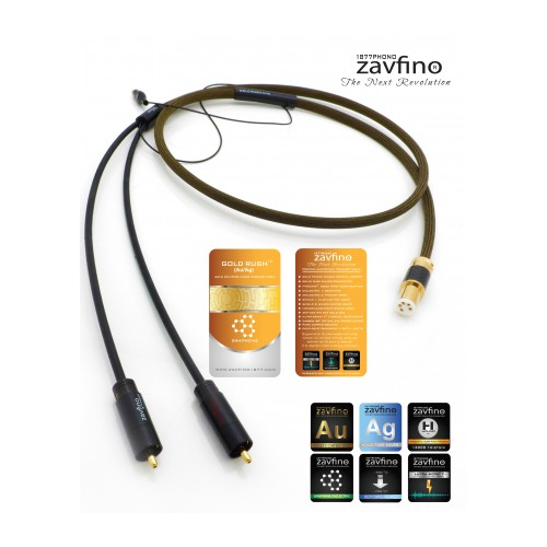 Кабель для тонарма Zavfino Gold Rush-ST DIN-RCA (1.5 м) прямой
