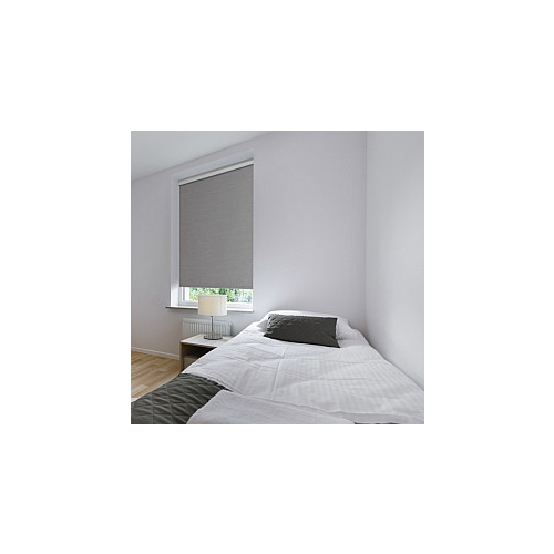 Рулонная штора ролло блэкаут "Сатин", серый, 70 см Decofest