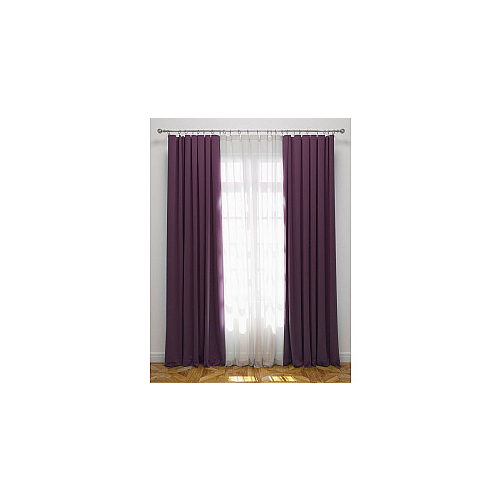 Комплект штор с подхватами "Блэкаут", фиолетовый, 170*270 см Белошвейка