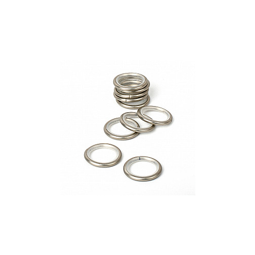 Комплект колец бесшумных с круглым сечением для металлического карниза, хром матовый, №10, диаметр 16 мм Delfa