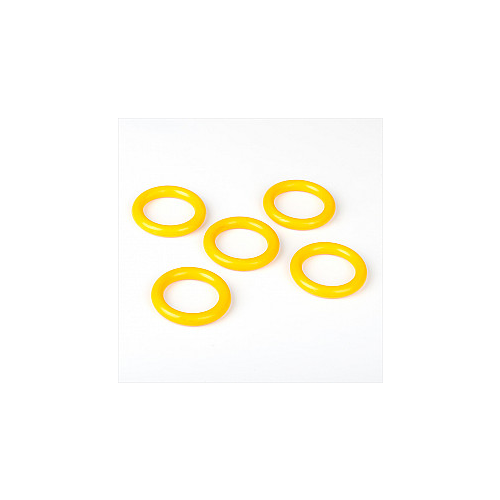 Комплект колец из пластмассы для металлического карниза, желтый, диаметр 28 мм Delfa