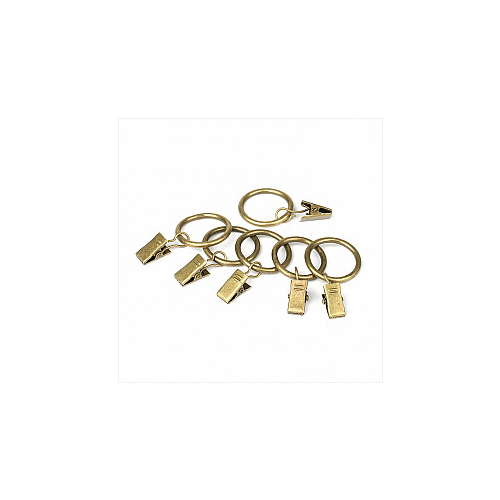 Комплект колец для металлического карниза, золото антик, №10, диаметр 25 мм Delfa