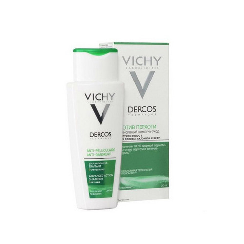 Vichy Шампунь-уход против перхоти для сухой кожи головы, 390 мл (Vichy, Dercos)