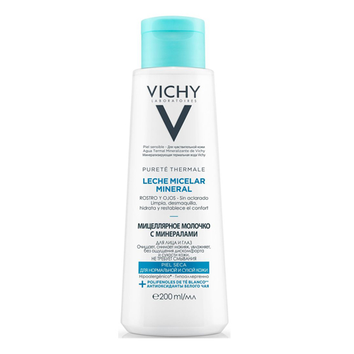 Vichy Мицеллярное молочко с минералами для сухой и нормальной кожи, 200 мл (Vichy, Purete Thermal)