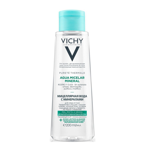 Vichy Мицеллярная вода с минералами для жирной и комбинированной кожи, 200 мл (Vichy, Purete Thermal)