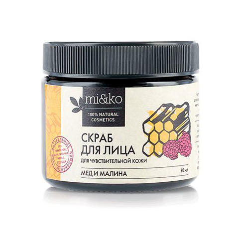 Mi&Ko Скраб для лица "Мед и малина" для чувствительной кожи, 60 мл (Mi&Ko, Для лица)