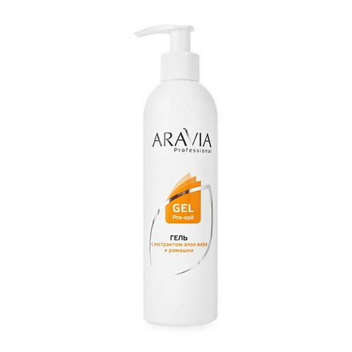 Aravia Professional Гель для обработки кожи перед депиляцией с экстрактами алоэ вера и ромашки, 300 мл (Aravia Professional)