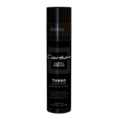 Estel Professional TURBO-шампунь для волос и тела CARBON 250 мл (Estel Professional, Alpha homme)