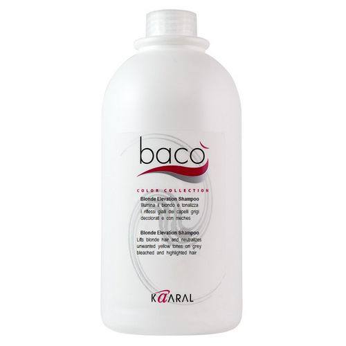 Kaaral Шампунь, придающий блеск волосам и тонирующий седые волосы Blonde elevation shampoo, 1000 мл (Kaaral, Baco)