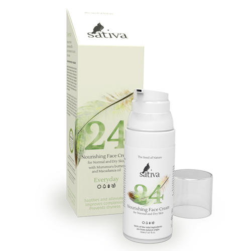 Sativa Крем для лица "Питательный №24" для нормального и сухого типа кожи 50 мл (Sativa, Every Day)