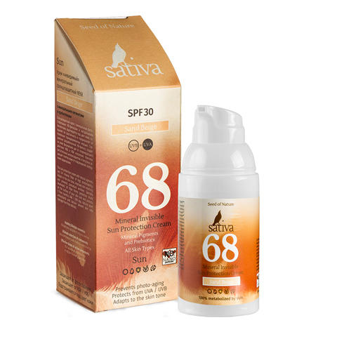 Sativa ВВ-крем ухаживающий "№66 Sand Beige SPF 15" 30 мл (Sativa, Help!)