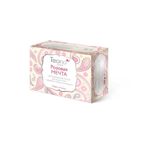 Teana Розовая мечта Натуральное мыло для жирной и проблемной кожи лица и тела, 1 шт (Teana, Натуральное мыло ручной работы)