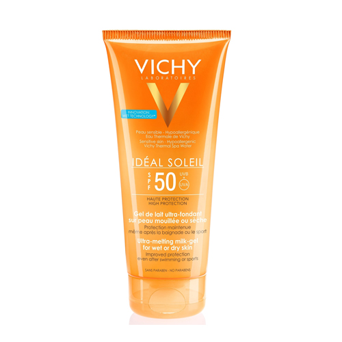 Vichy Тающая эмульсия с технологией нанесения на влажную кожу SPF50, 200 мл (Vichy, Ideal Soleil)