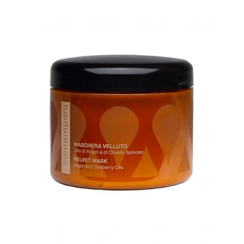 Barex Разглаживающая маска «Сияющий бархат» Maschera Velluto Olio Di Argan E Di Olivello Spinoso, 500 мл (Barex, Contempora)