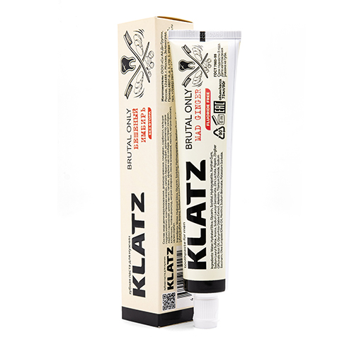 Klatz Зубная паста для мужчин Бешеный имбирь без фтора, 75 мл (Klatz, Brutal Only)