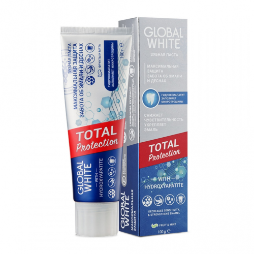 Global White Зубная паста Total protection, 100 г (Global White, Зубные пасты)
