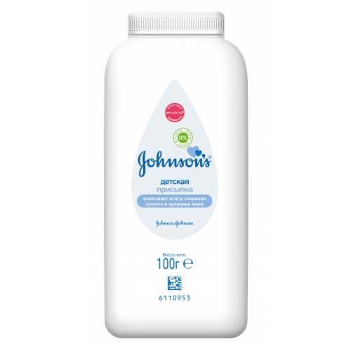 Johnsons Детская присыпка для тела, 100 гр (Johnsons, Для тела)