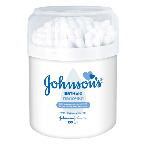 Johnsons Ватные палочки, 100 шт (Johnsons, Гигиена)