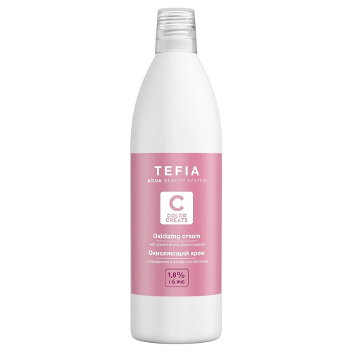 Tefia Окисляющий крем с глицерином и альфа-бисабололом 1,8% (6 vol.), 1000 мл (Tefia, Color Creats)
