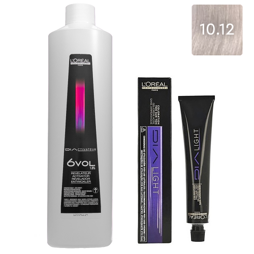 L'Oreal Professionnel Набор Краситель без аммиака Dia Light 10.12, 50 мл + Оксидент 1,8% (6 vol.), 1000 мл (L'Oreal Professionnel, Окрашивание)