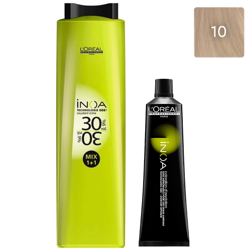 L'Oreal Professionnel Набор Безаммиачная краска Inoa ODS 2 10, 60 г + Оксидент обогащенный 9% (30 Vol.), 1000 мл (L'Oreal Professionnel, Окрашивание)