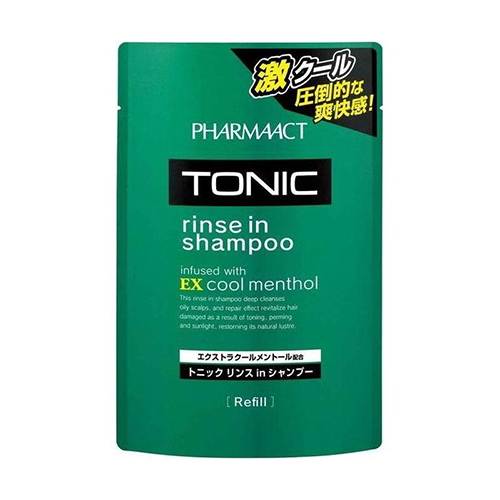 Kumano Cosmetics Тонизирующий шампунь 2 в 1 для мужчин Pharmaact Tonic Rinse in Shampoo сменный блок, 350 мл (Kumano Cosmetics, Шампуни для волос)