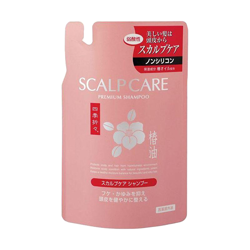 Kumano Cosmetics Шампунь для сухих волос Shiki-Oriori Белая Камелия Премиум сменный блок, 400 мл (Kumano Cosmetics, Шампуни для волос)