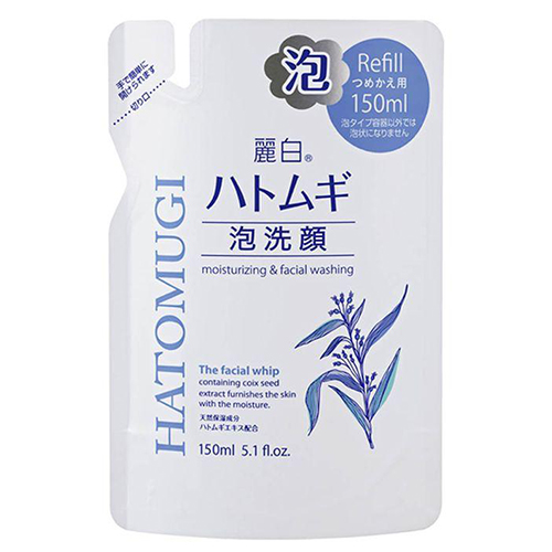 Kumano Cosmetics Пенка для умывания Hatomugi Urarashiro Cleansing and Facial Washing Foam сменная упаковка, 150 мл (Kumano Cosmetics, Косметика для умывания)