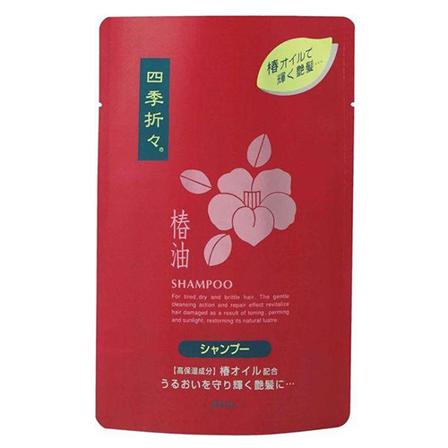 Kumano Cosmetics Шампунь для сухих волос Shiki-Oriori Камелия сменный блок, 450 мл (Kumano Cosmetics, Шампуни для волос)