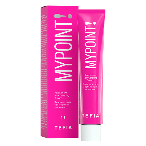Tefia Перманентная крем-краска для волос, 60 мл - 1.0 Черный (Tefia, MyPoint)