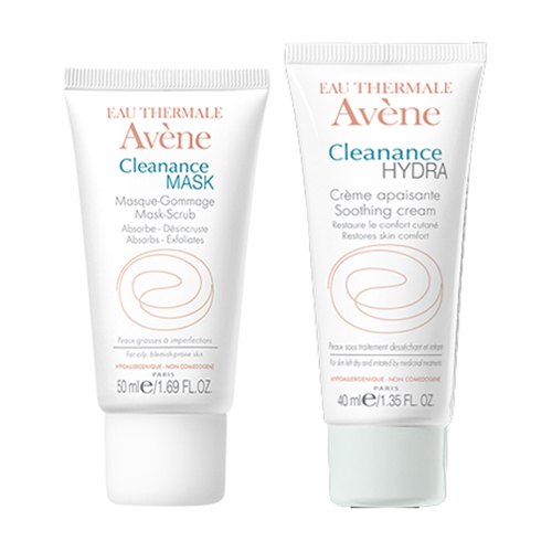 Avene Набор Cleanance (Гидра Успокаивающий крем, 40 мл + Маска для глубокого очищения, 50 мл) (Avene, Cleanance)