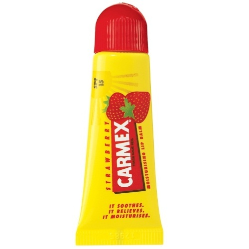 Carmex Бальзам для губ с ароматом клубники с защитой SPF15, туба 10 г (Carmex, )