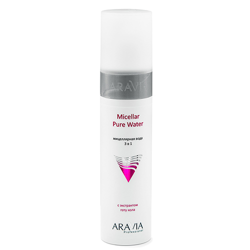 Aravia Professional Мицеллярная вода 3 в 1 с экстрактом готу кола Micellar Pure Water, 250 мл (Aravia Professional)