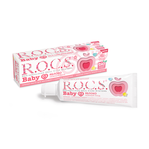 R.O.C.S Зубная паста Нежный уход, яблоко, 45 г (R.O.C.S, Bebe 0-3 years)