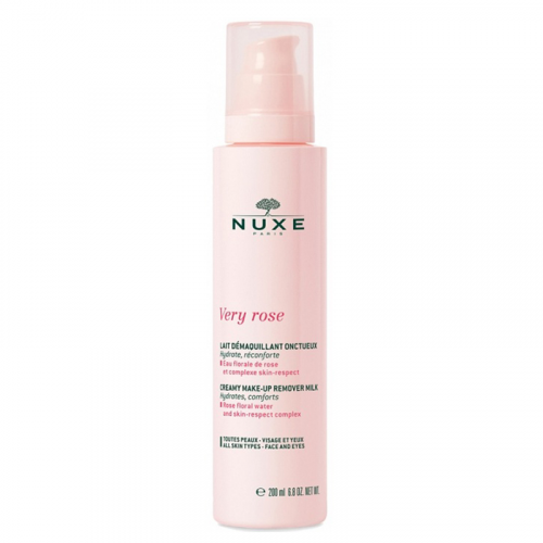 Nuxe Молочко для снятия макияжа для лица и кожи вокруг глаз Creamy Make-Up Remover Milk, 200 мл (Nuxe, Very Rose)
