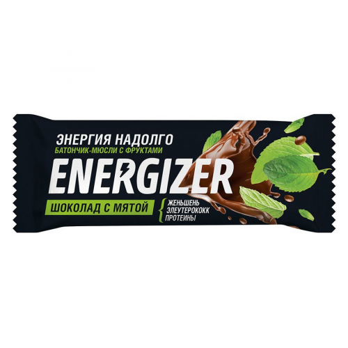ЛЕОВИТ Батончик-мюсли "Energizer" с фруктами Шоколад с мятой, 40 г (ЛЕОВИТ, )