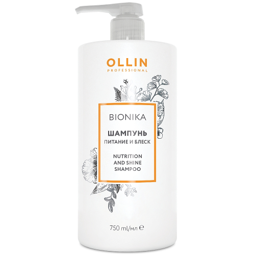 Ollin Professional Шампунь Питание и блеск, 750 мл (Ollin Professional, Уход за волосами)