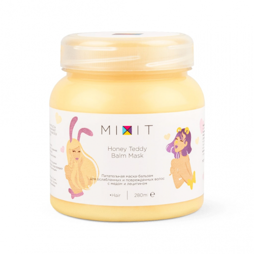 Mixit Питательная маска-бальзам Honey Teddy для ослабленных волос, 280 мл (Mixit, )
