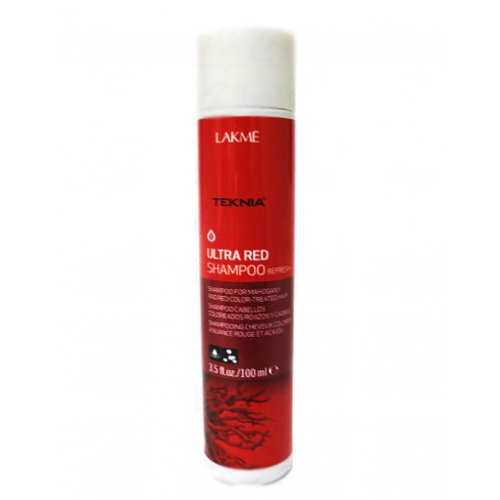 Lakme Ultra red Шампунь для поддержания оттенка окрашенных волос "Красный" 100 мл (Lakme, Teknia)