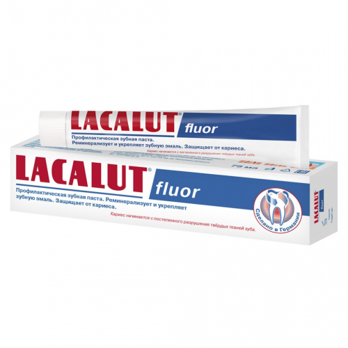 Lacalut Зубная паста fluor, 75 мл (Lacalut, )