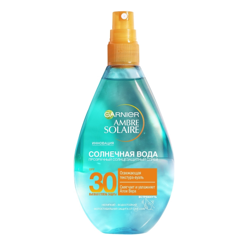 Garnier Освежающий солнцезащитный спрей "Солнечная вода" SPF30, 150 мл (Garnier, Ambre Solaire)