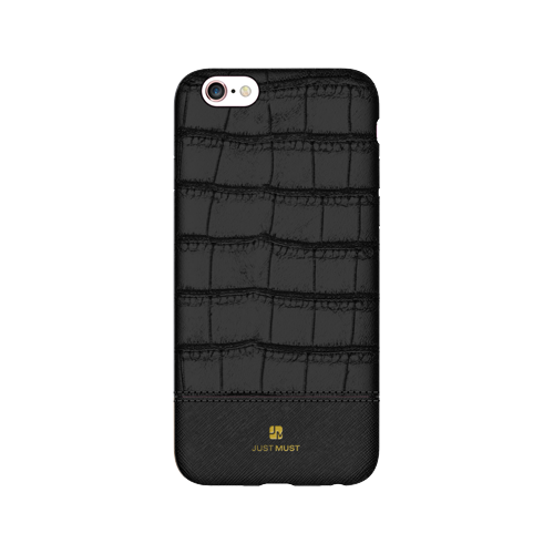Чехол-накладка Croco IV для Apple iPhone 7/ iPhone 8/ SE (2020) (black) Just Must