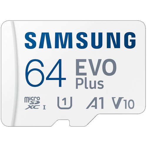 microSDXC Card 64GB EVO PLUS U1, V10, A1 + SD adapter Samsung MB-MC64KA