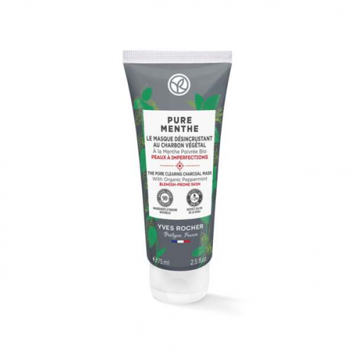 Очищающая Поры Маска с Углем с Перечной Мятой БИО Yves Rocher