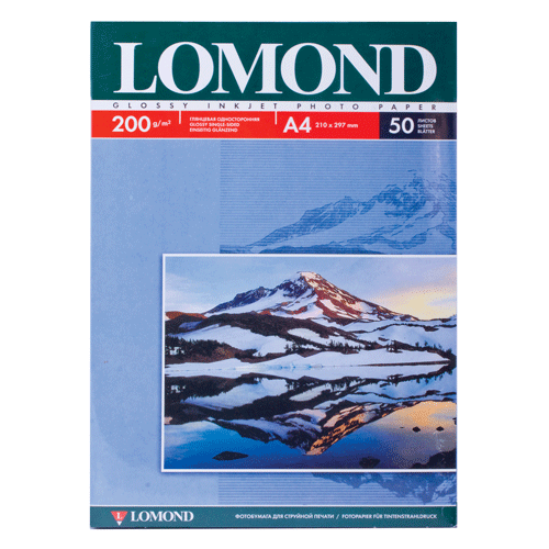 Бумага Lomond A4, глянцевая, 200 г/м², 50 листов 0102020