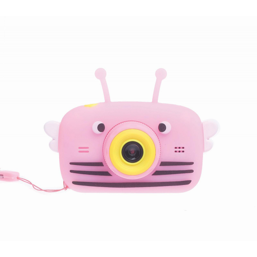 Фотоаппарат Fotografia "Пчелка", розовый, со встроенной памятью и играми Bee Pink