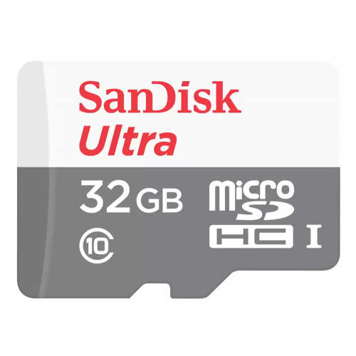Карта памяти SanDisk MicroSDXC 32GB Class10 Ultra 100 МБ/s с адаптером SDSQUNR-032G-GN3MA