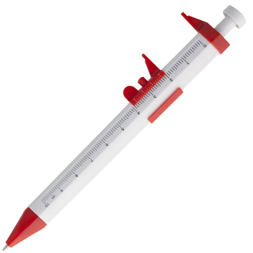 Ручка шариковая «Штангенциркуль», белая с красным Open 4709.65