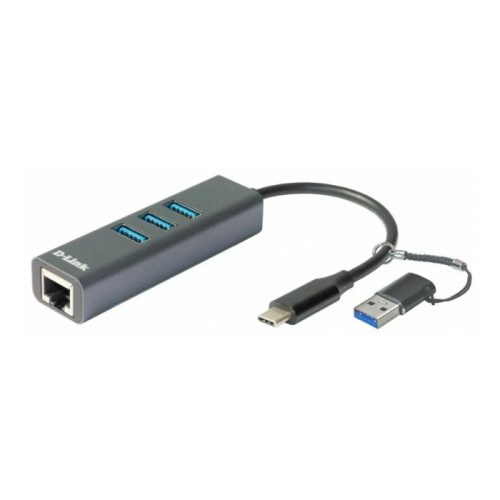 USB-хаб D-Link DUB-2332/A1A Gigabit Ethernet/USB Type-C с 3 портами USB 3.0