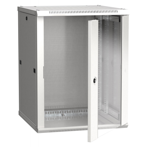Шкаф коммутационный ITK LINEA W 18U 600x600 мм дверь стекло, RAL7035/ grey